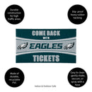 28" x 16" PVC Trapper Mat, Come Back with Tickets, Philadelphia Eagles
