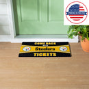 28" x 16" PVC Trapper Mat, Come Back with Tickets, Pittsburgh Steelers
