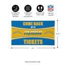 28" x 16" PVC Trapper Mat, Come Back with Tickets, Los Angeles Chargers