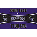 Colorado Rockies Come Back with Tickets PVC Trapper Mat, 28" x 16"