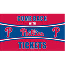 Philadelphia Phillies Come Back with Tickets PVC Trapper Mat, 28" x 16"