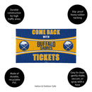 28" x 16" PVC Trapper Mat, Come Back with Tickets, Buffalo Sabres