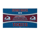 28" x 16" PVC Trapper Mat, Come Back with Tickets, Colorado Avalanche