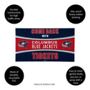 28" x 16" PVC Trapper Mat, Come Back with Tickets, Columbus Blue Jackets