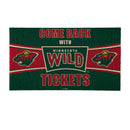 28" x 16" PVC Trapper Mat, Come Back with Tickets, Minnesota Wild