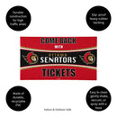 28" x 16" PVC Trapper Mat, Come Back with Tickets, Ottawa Senators