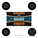 28" x 16" PVC Trapper Mat, Come Back with Tickets, San Jose Sharks