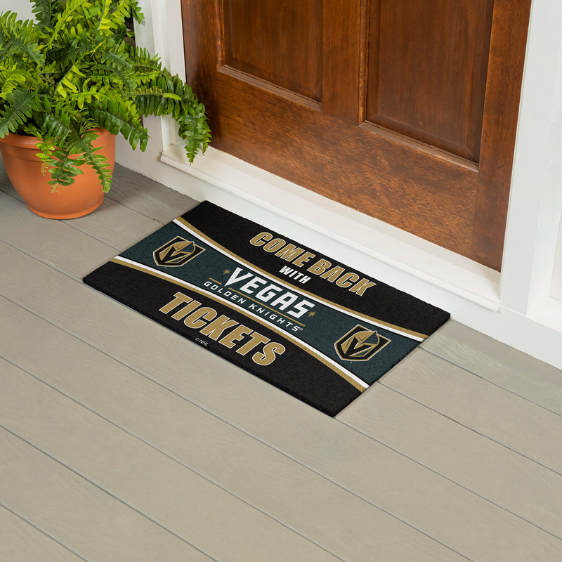 28" x 16" PVC Trapper Mat, Come Back with Tickets, Vegas Golden Knights