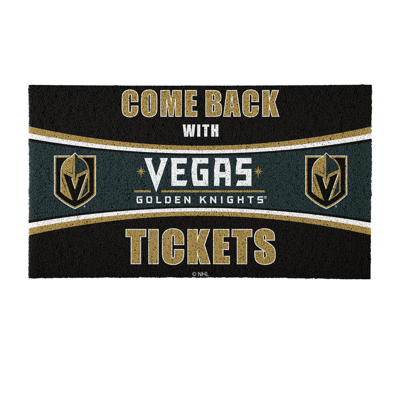28" x 16" PVC Trapper Mat, Come Back with Tickets, Vegas Golden Knights