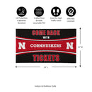 28" x 16" PVC Trapper Mat, Come Back with Tickets, University of Nebraska