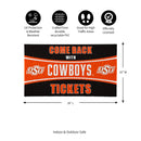 28" x 16" PVC Trapper Mat, Come Back with Tickets, Oklahoma State University
