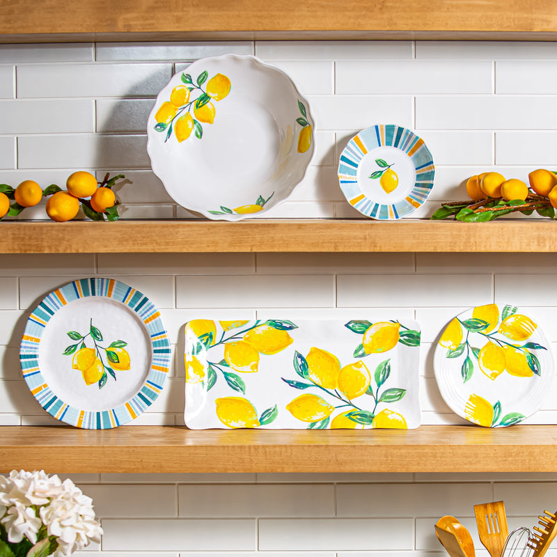 Coastal Citrus Melamine Serving Bowl, 12"