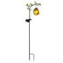 Pollinator Garden Stake, Solar Beehive with Rain Gauge, 36"H