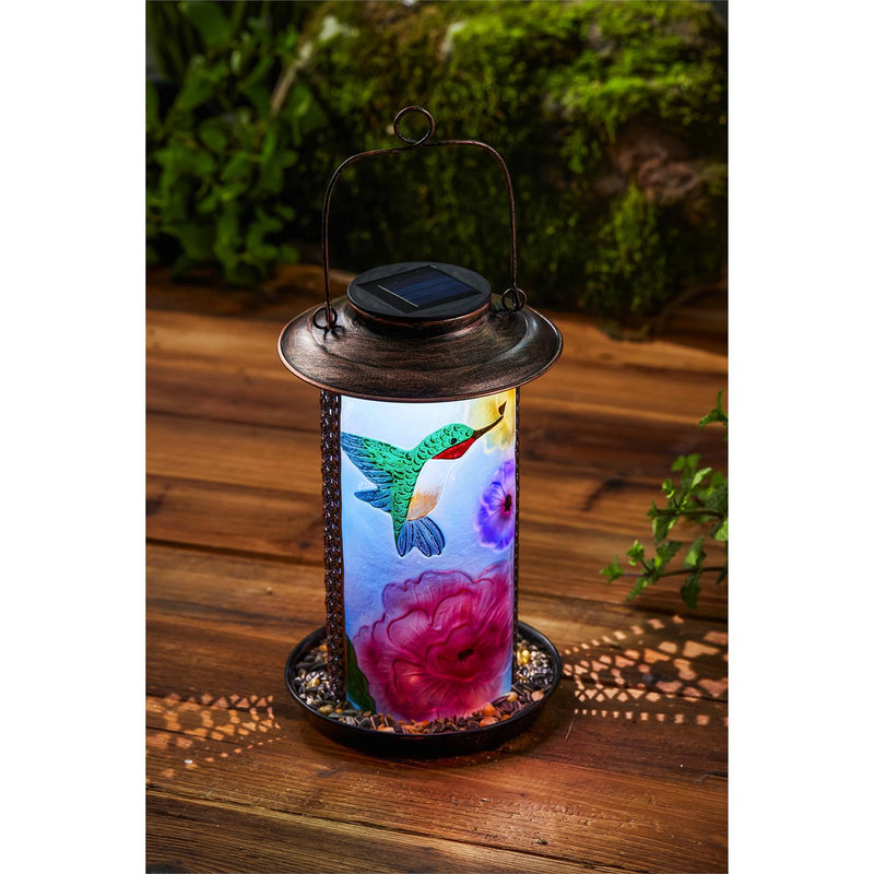 Hummingbird Solar Lantern Bird Feeder