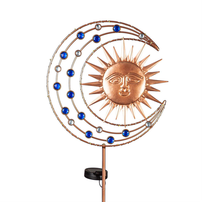 Sun, Moon, & Stars Garden Stake, Blue