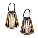 Caged Candle Holder Solar Lantern 2 ASST