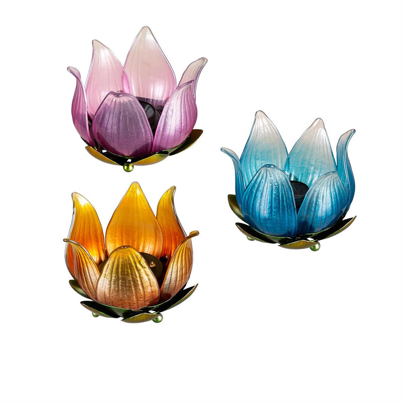 5"H Solar Glass Tulip