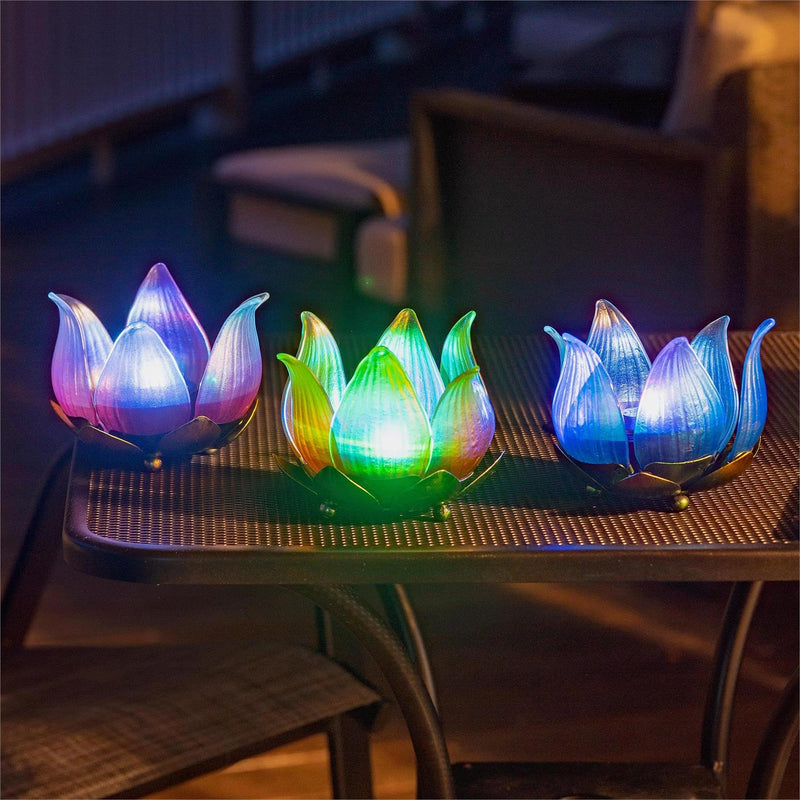 5"H Solar Glass Tulip