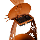 16" H Solar Metal Rabbit Planter