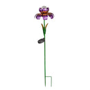 Solar Garden Stake, Spinning Purple Flower