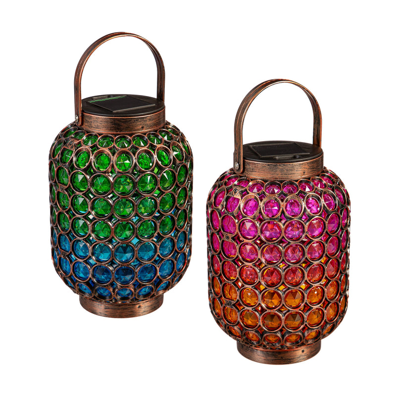 Palm Beach Outdoor Lamps & Lighting, Ombre Jewel Solar Lantern