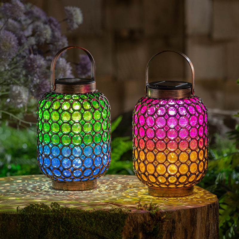 Palm Beach Outdoor Lamps & Lighting, Ombre Jewel Solar Lantern