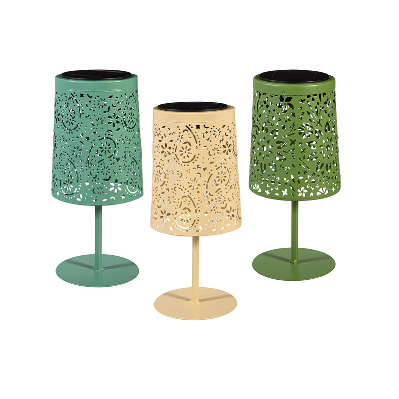 What She Shed Outdoor Lamp & Lighting, Table Top Metal Solar Lantern