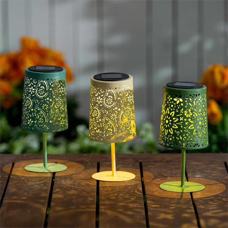 What She Shed Outdoor Lamp & Lighting, Table Top Metal Solar Lantern