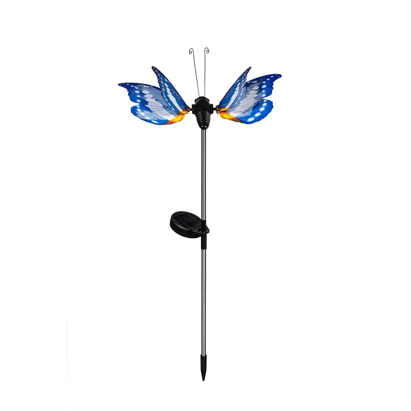 Flutterfly Solar Garden Stake, Blue