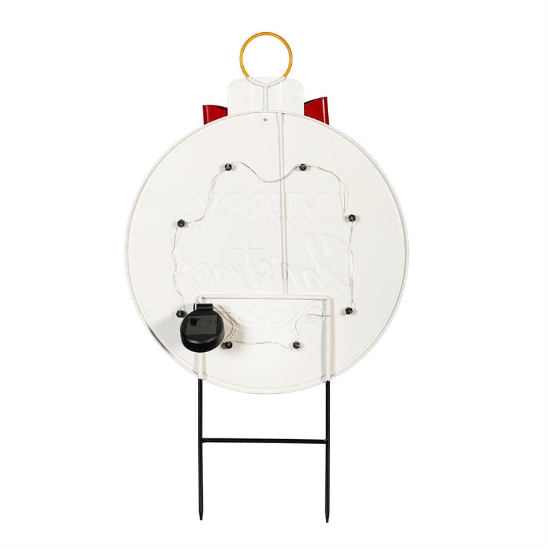 Joyful Traditions Garden Stake, Solar Garden Stake, Merry Christmas Ornament, 27"H, Asst of 2