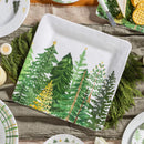 Shades of Green Platter Square Platter, 13.5"