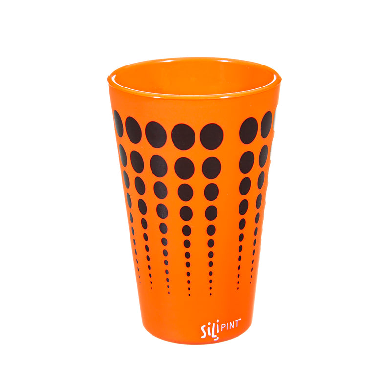 Silipint, Pint, Orange with Black Dots,2spt027