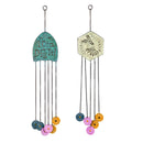Artisan Cast Aluminum Wind Chime Mobile, I Can Dig It with Florals,2wc2015