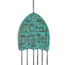 Artisan Cast Aluminum Wind Chime Mobile, I Can Dig It with Florals,2wc2015