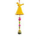Cast Iron Bell with Bird Wind Chime, 3 Asst