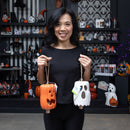 Evergreen Wind,Halloween Ceramic Garden Bell,4.33x4.72x6.81 Inches