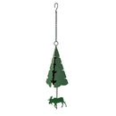 Evergreen Wind,Metal Tree Shaped Bell,  Moose,5x5x26 Inches