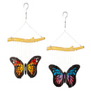 Pollinator Garden Wind Chime, Glass Butterfly Wind Chime, Asst of 2