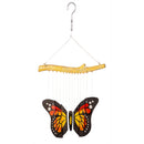 Pollinator Garden Wind Chime, Glass Butterfly Wind Chime, Asst of 2