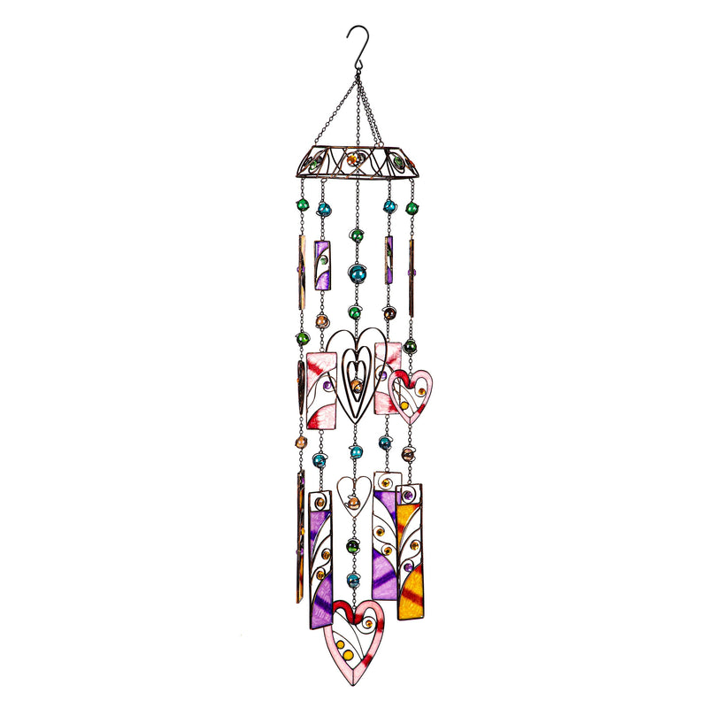 Memorial Wind Chime, Metal Wind Chime, Heart & Shapes