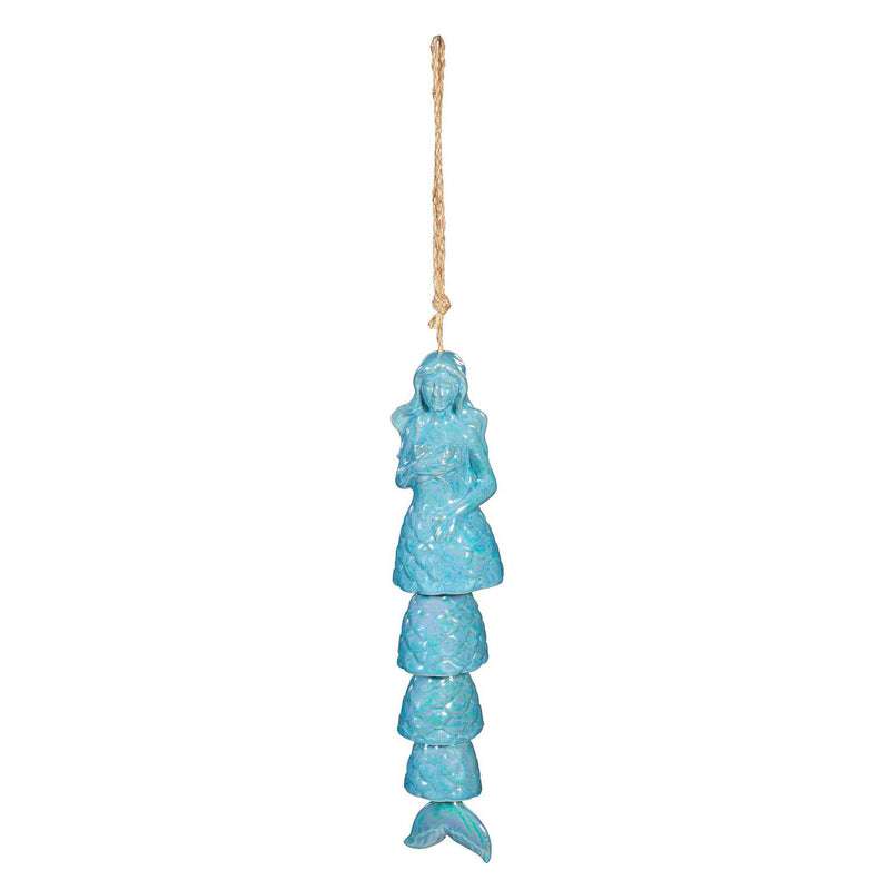 Palm Beach Garden Bell, Ceramic Bell, Iridescent Mermaid