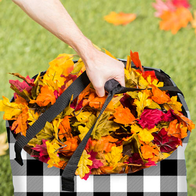 Black and White Buffalo Check Collapsible Everything Bag