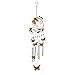 Glass and Metal Flower with Butterflies Windchime