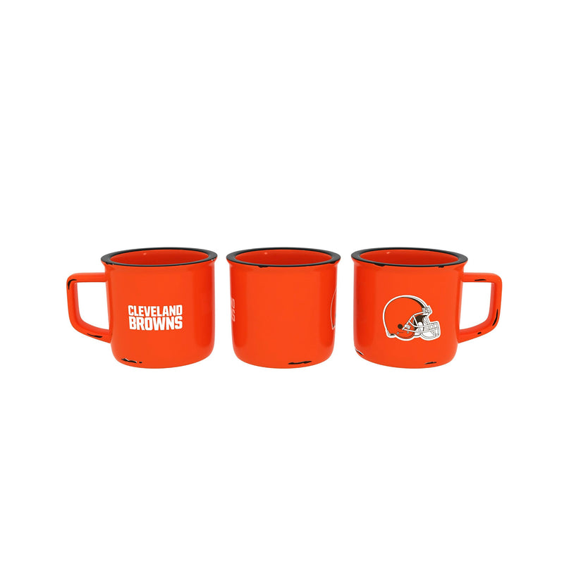 Cleveland Browns Ceramic Camp Cup with Enamel Finish, 14oz