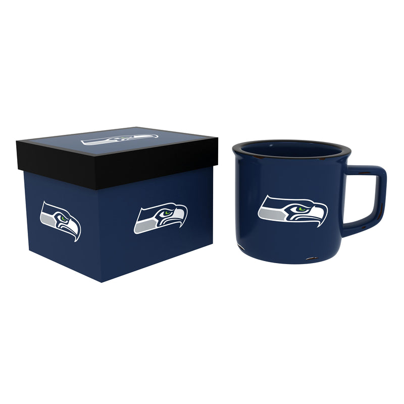 Seattle Seahawks Ceramic Camp Cup with Enamel Finish, 14oz