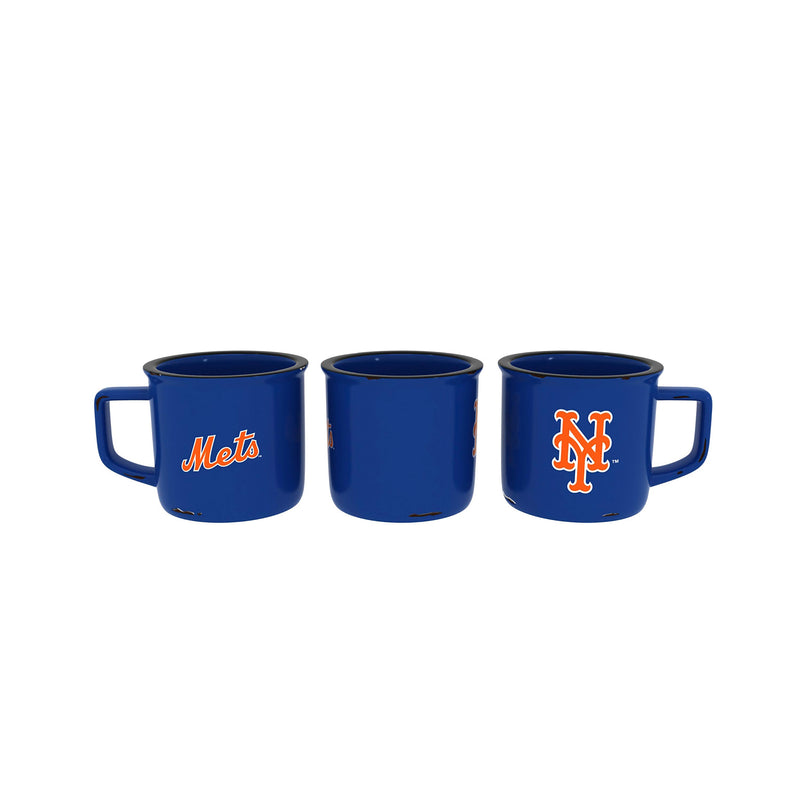 New York Mets Ceramic Camp Cup with Enamel Finish, 14oz