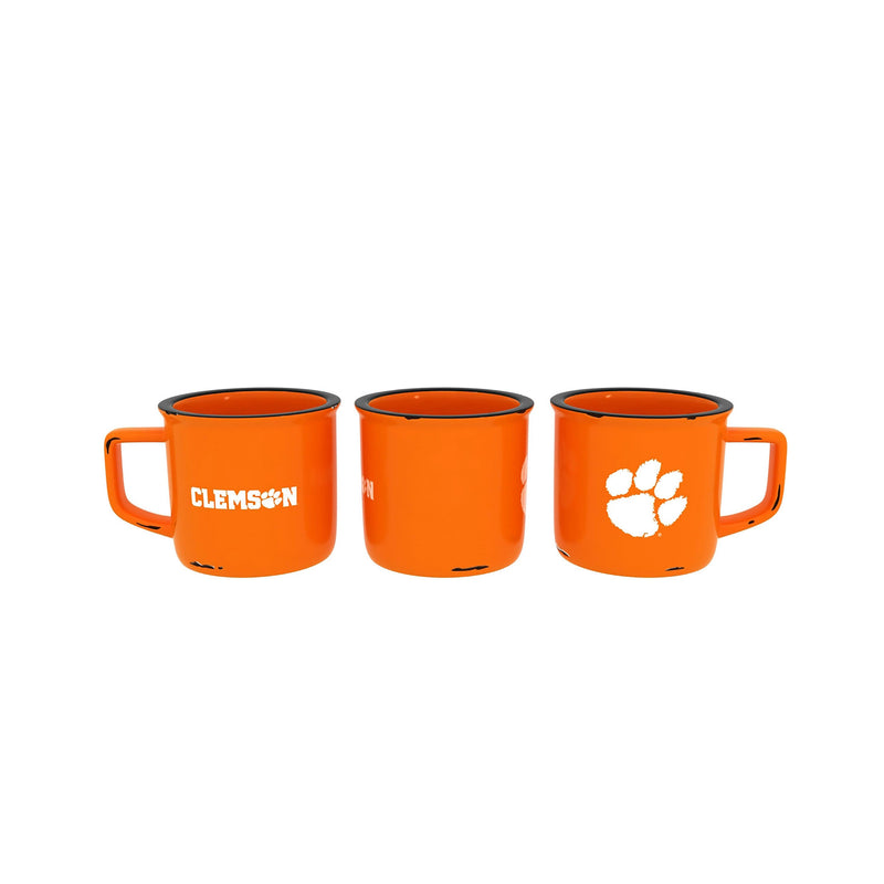 Clemson University Ceramic Camp Cup with Enamel Finish, 14oz