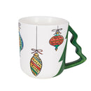 Evergreen Home Accents,13oz Ceramic Cup w/ Tree  Handle and Gift Box,5x3.39x3.94 Inches