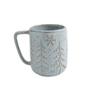 Evergreen Home Accents,14oz Ceramic Cup, Winter Frost,5.12x3.62x4.53 Inches