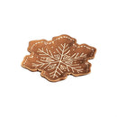 Baking Spirits Bright Plate Gingerbread Snowflake Shaped Embossed Ceramic Appetizer Plate, 7"